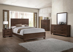 Brandon Brown Queen Bed 4 Pc Set - MyWaynesHome #