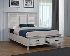 Franco Ivory Eastern King Storage Bed - MyWaynesHome #