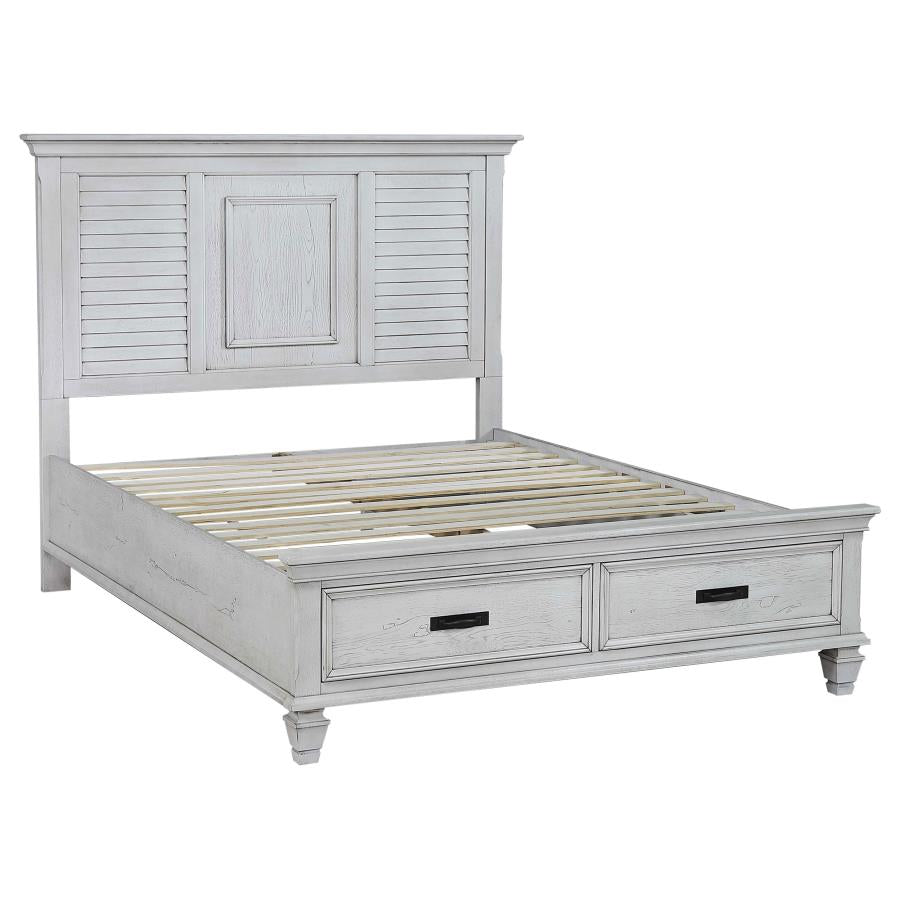 Franco Ivory Eastern King Storage Bed - MyWaynesHome #