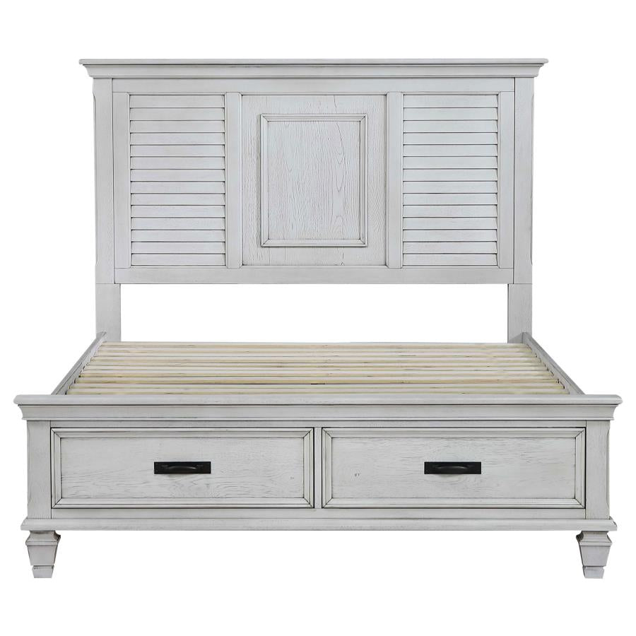 Franco Ivory Eastern King Storage Bed - MyWaynesHome #