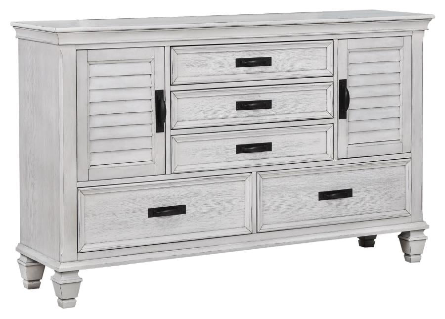 Franco Ivory Queen Bed 5 Pc Set - MyWaynesHome #
