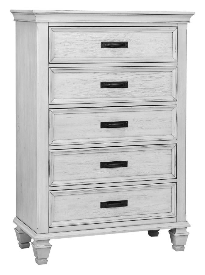 Franco Ivory Queen Bed 5 Pc Set - MyWaynesHome #