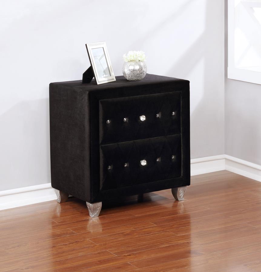 Deanna Black Nightstand - MyWaynesHome #