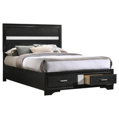 Miranda Black Full Storage Bed - MyWaynesHome #