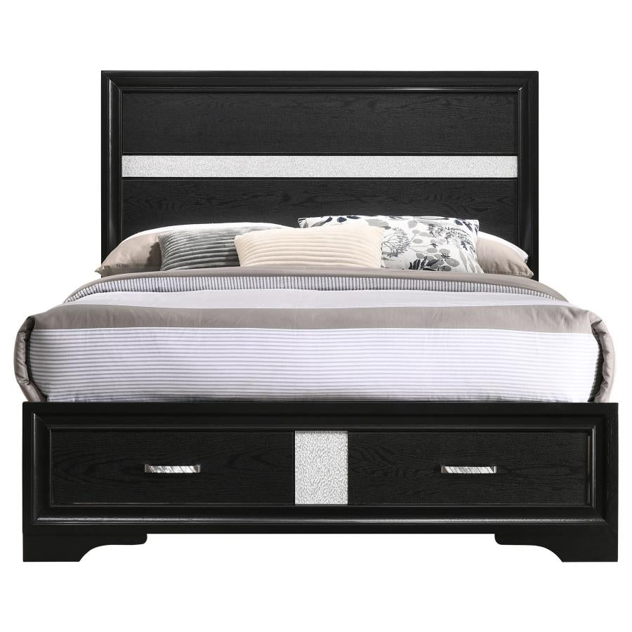 Miranda Black Full Storage Bed - MyWaynesHome #
