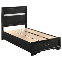 Miranda Black Twin Bed 3 Pc Set - MyWaynesHome #