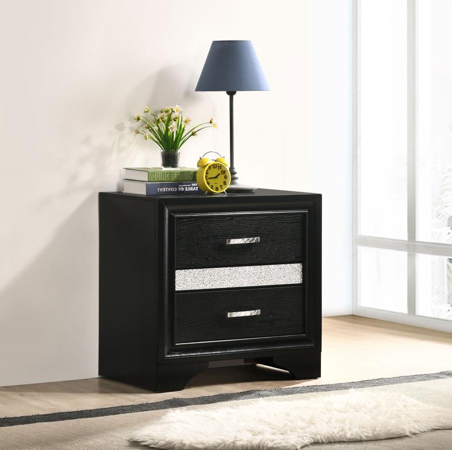 Miranda Black Nightstand - MyWaynesHome #