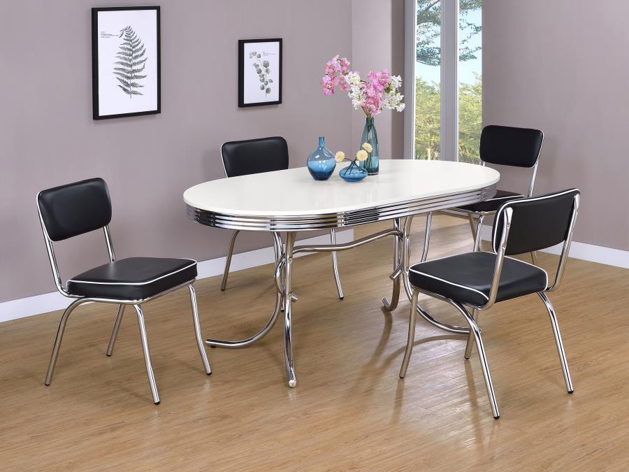 Retro Black 5 Pc Dining Set - MyWaynesHome #