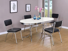 Retro Black 5 Pc Dining Set - MyWaynesHome #