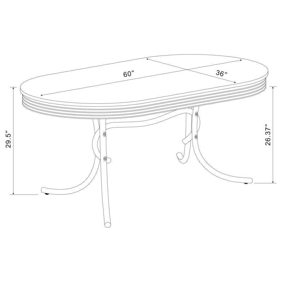 Retro Black 5 Pc Dining Set - MyWaynesHome #