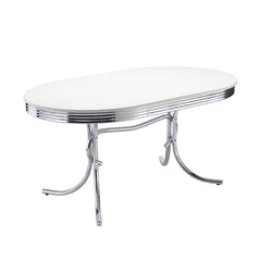 Retro White Dining Table - MyWaynesHome #