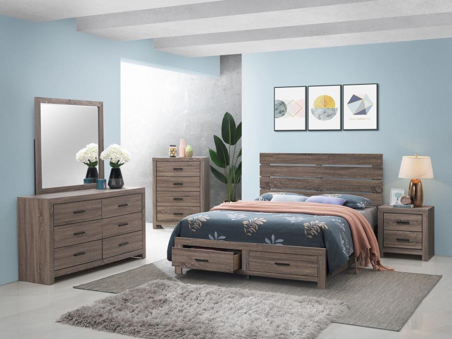 Brantford Brown Queen Bed 5 Pc Set - MyWaynesHome #
