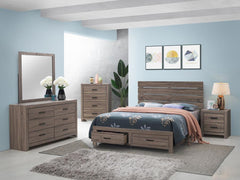 Brantford Brown Queen Bed 5 Pc Set - MyWaynesHome #