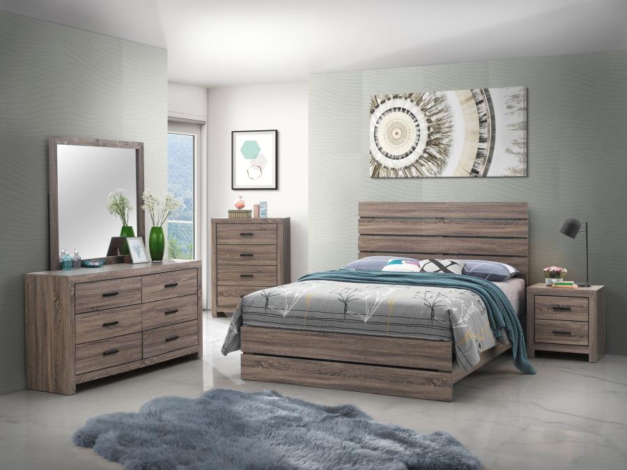 Brantford Brown Queen Bed 5 Pc Set - MyWaynesHome #