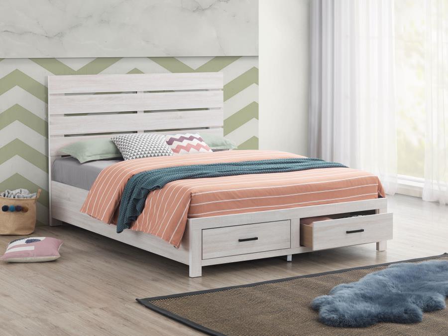 Brantford Ivory Queen Storage Bed - MyWaynesHome #