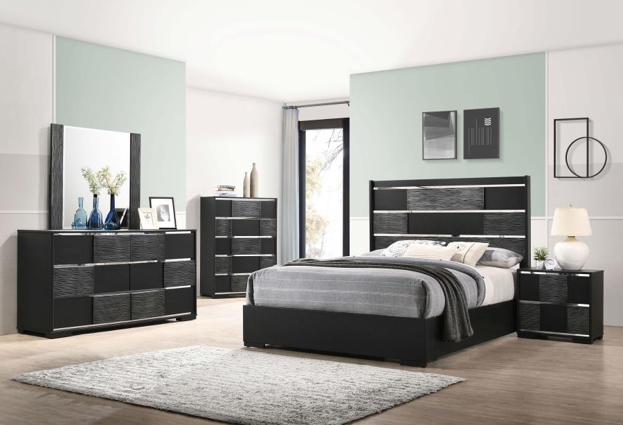 Blacktoft Black Eastern King Bed - MyWaynesHome #