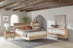 Marlow Brown California King Bed 4 Pc Set - MyWaynesHome #