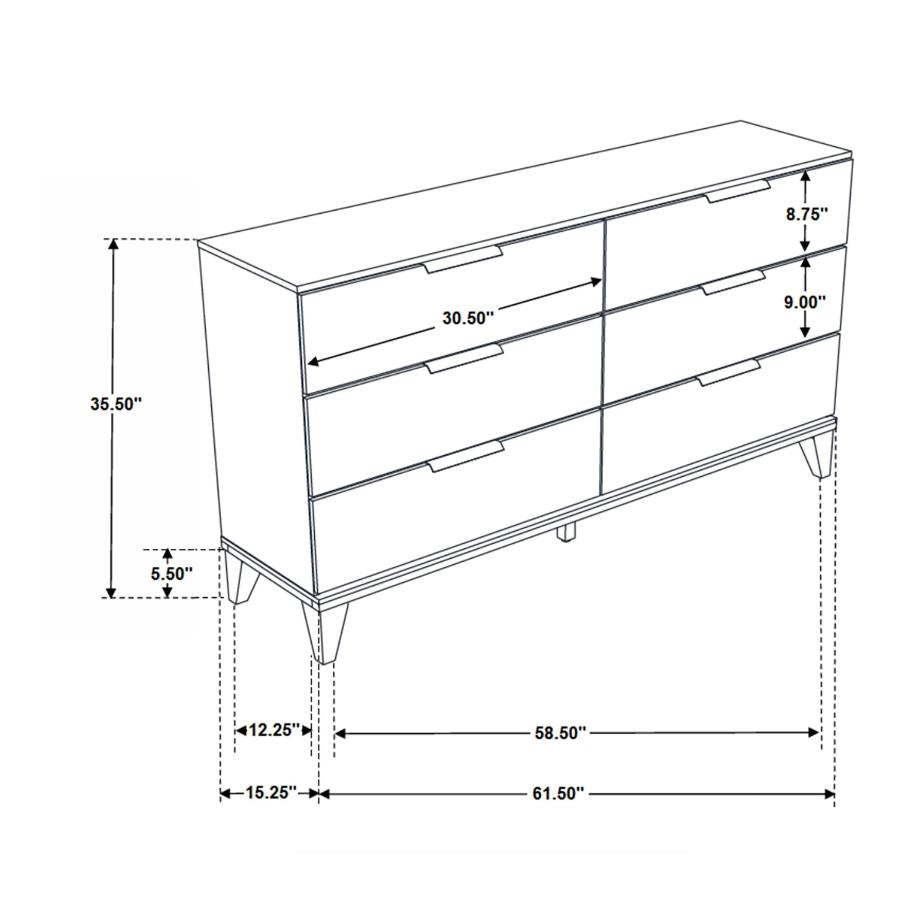 Mays Brown Queen Bed 5 Pc Set - MyWaynesHome #