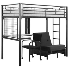 Jenner Black Twin Workstation Loft Bed - MyWaynesHome #