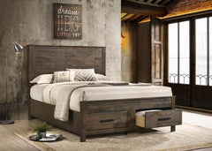 Woodmont Brown Eastern King Storage Bed - MyWaynesHome #