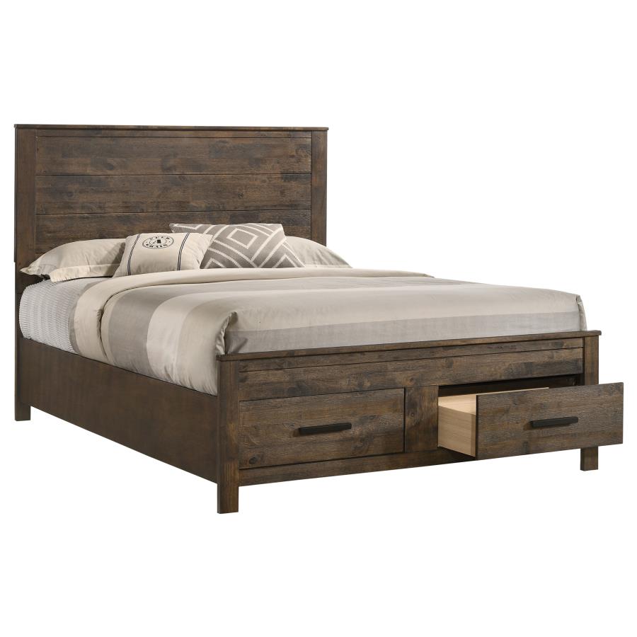 Woodmont Brown Eastern King Storage Bed - MyWaynesHome #