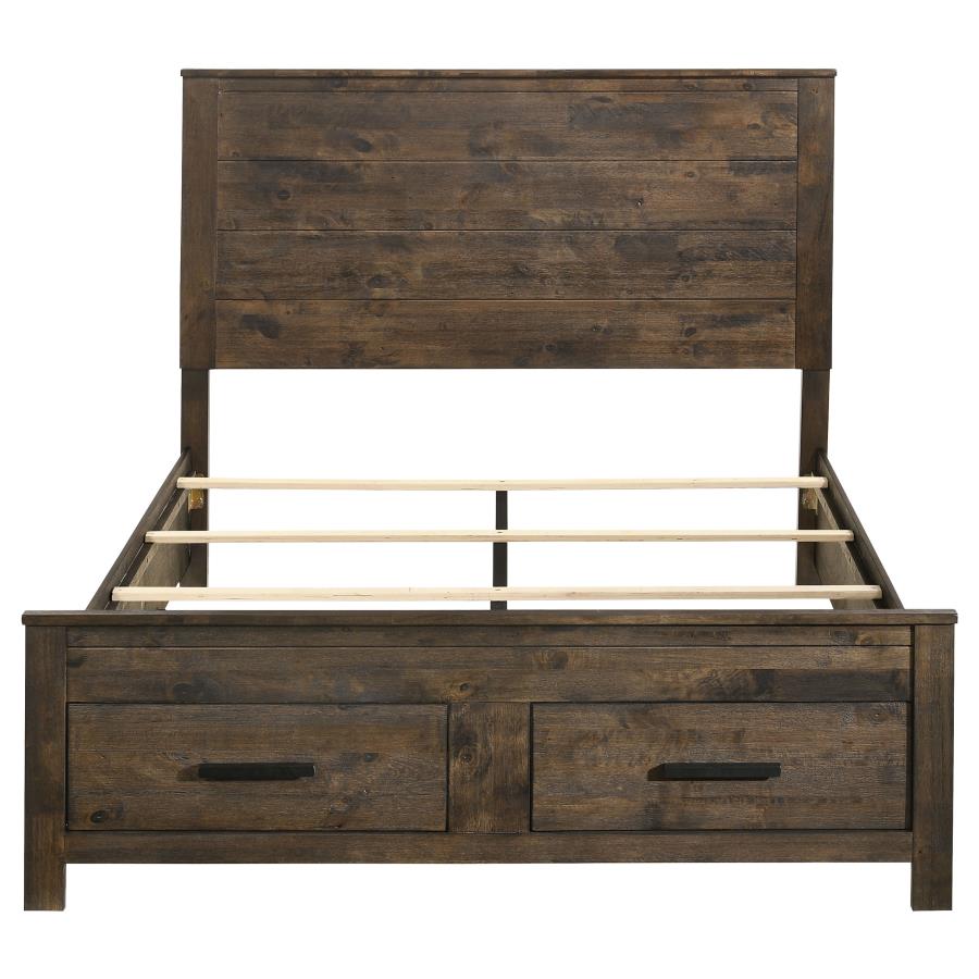 Woodmont Brown Eastern King Storage Bed - MyWaynesHome #