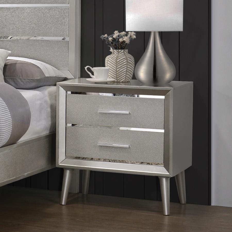 Ramon Silver Nightstand - MyWaynesHome #