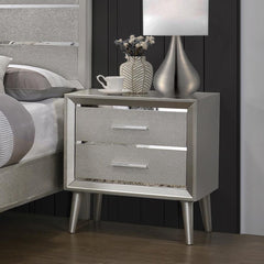 Ramon Silver Nightstand - MyWaynesHome #