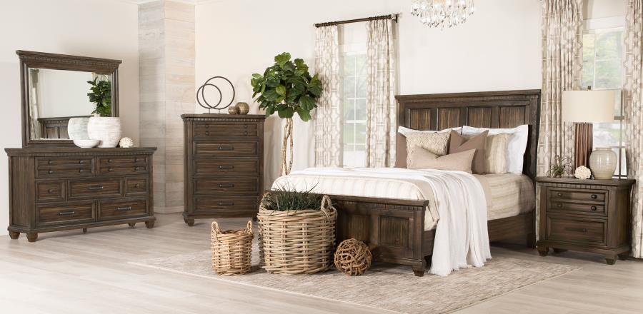 Bennington Brown Eastern King Bed - MyWaynesHome #