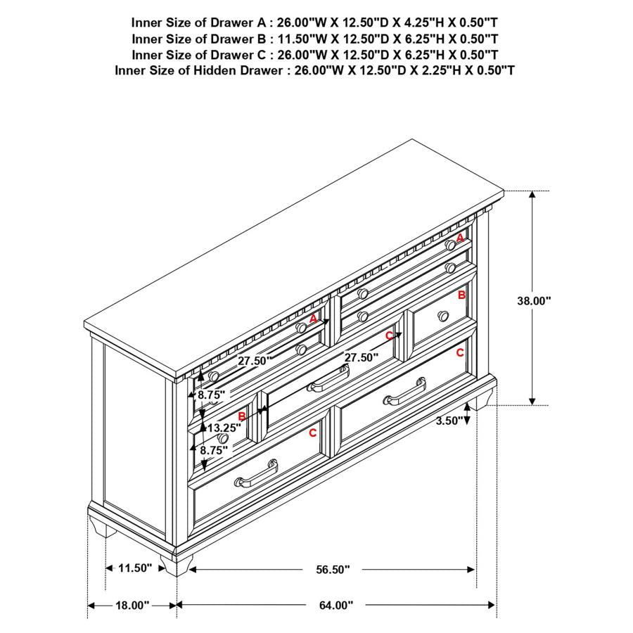 Bennington Brown Dresser - MyWaynesHome #
