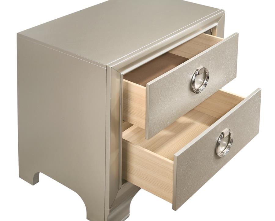 Salford Silver Nightstand - MyWaynesHome #