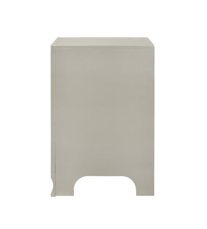 Salford Silver Nightstand - MyWaynesHome #