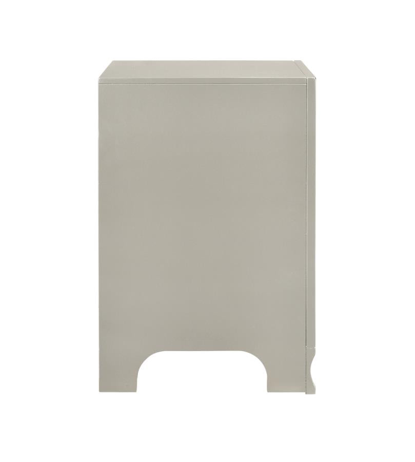Salford Silver Nightstand - MyWaynesHome #