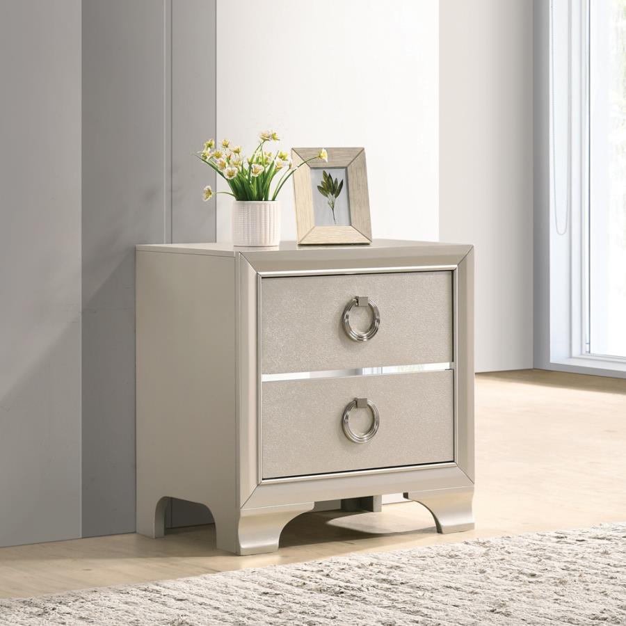 Salford Silver Nightstand - MyWaynesHome #