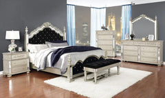 Heidi Silver Eastern King Bed 4 Pc Set - MyWaynesHome #