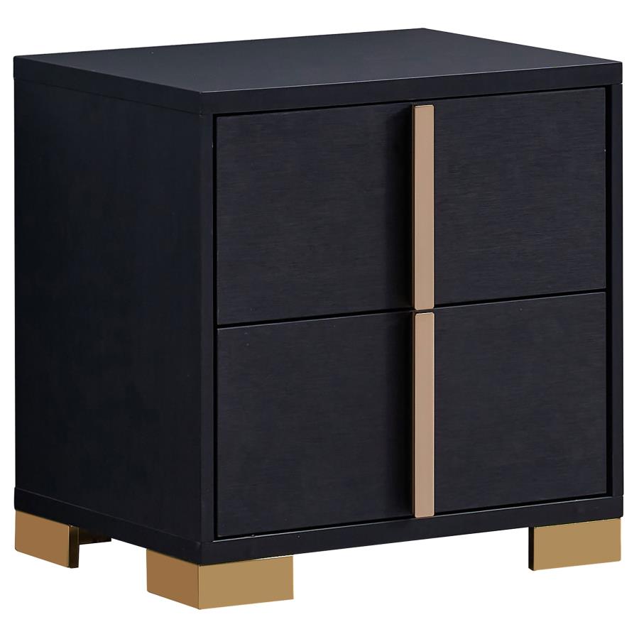 Marceline Black Eastern King Bed 4 Pc Set - MyWaynesHome #
