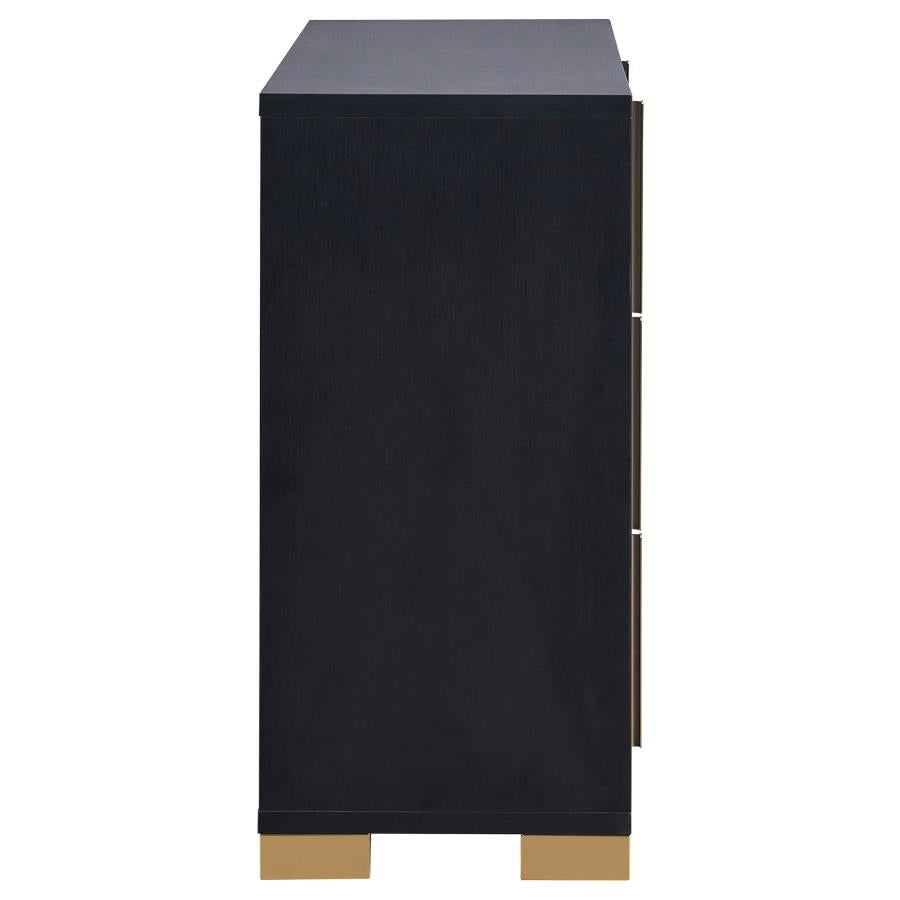 Marceline Black Eastern King Bed 4 Pc Set - MyWaynesHome #