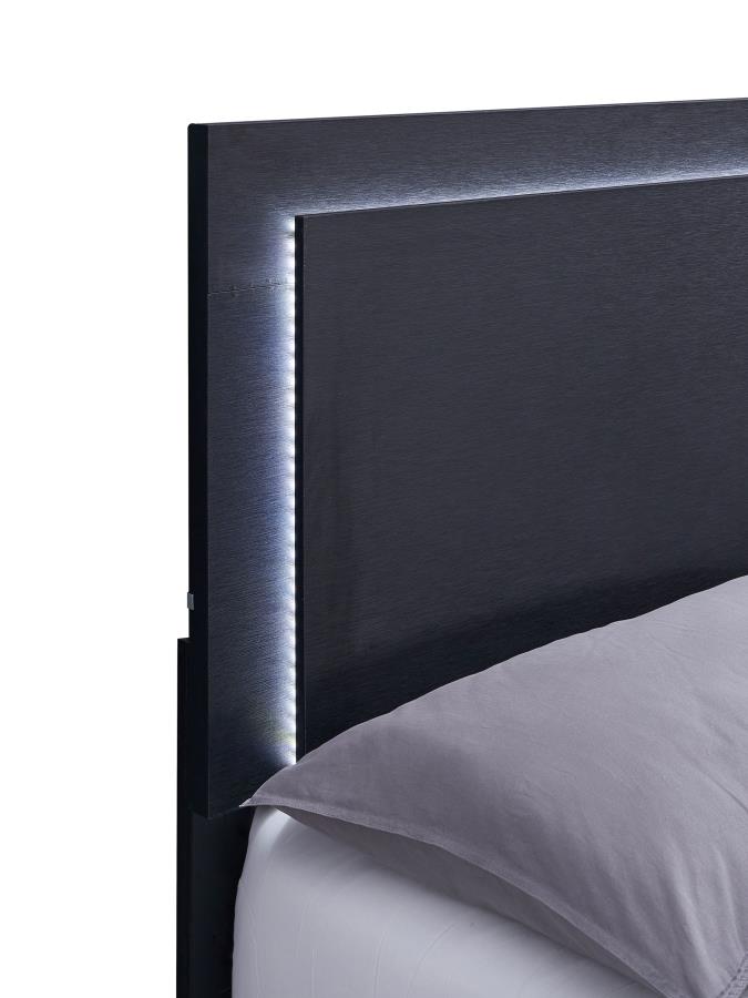 Marceline Black Eastern King Bed 4 Pc Set - MyWaynesHome #