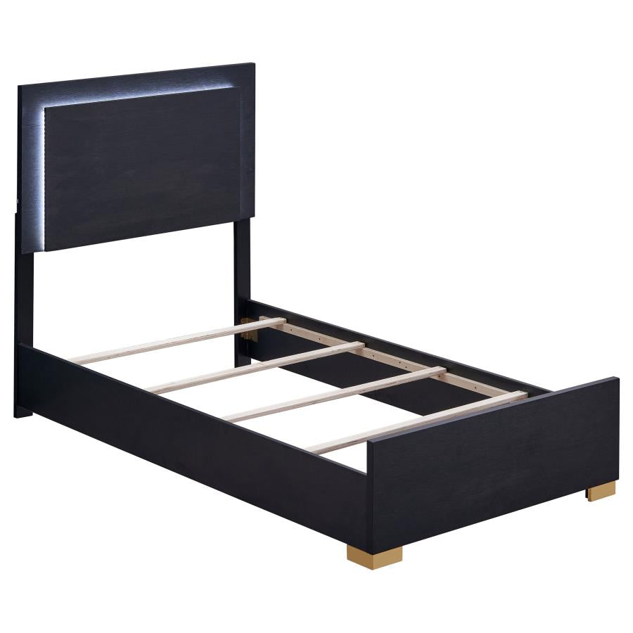 Marceline Black Twin Bed - MyWaynesHome #