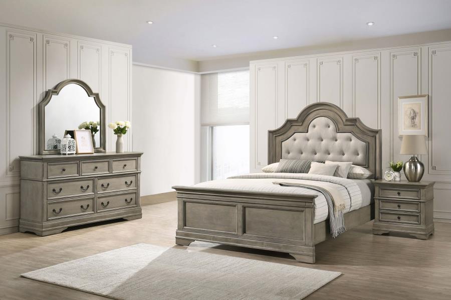 Manchester Brown Queen Bed 4 Pc Set - MyWaynesHome #