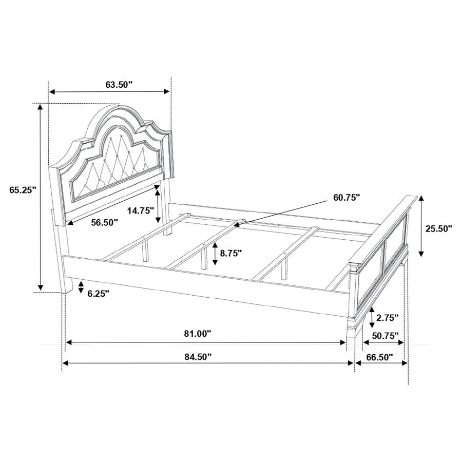 Manchester Brown Queen Bed 4 Pc Set - MyWaynesHome #