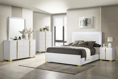 Marceline White Eastern King Bed 5 Pc Set - MyWaynesHome #