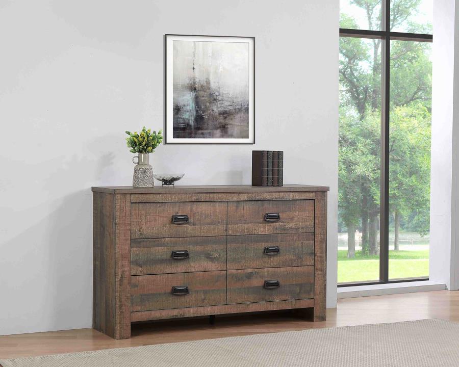 Coaster | Frederick 6-Drawer Dresser Weathered Oak Coaster | Frederick 6-Drawer Dresser Weathered Oak