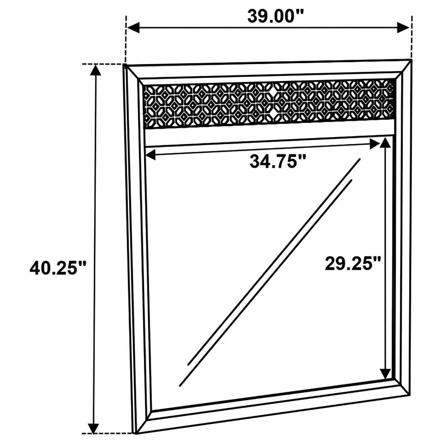 Valencia Black Dresser Mirror - MyWaynesHome #