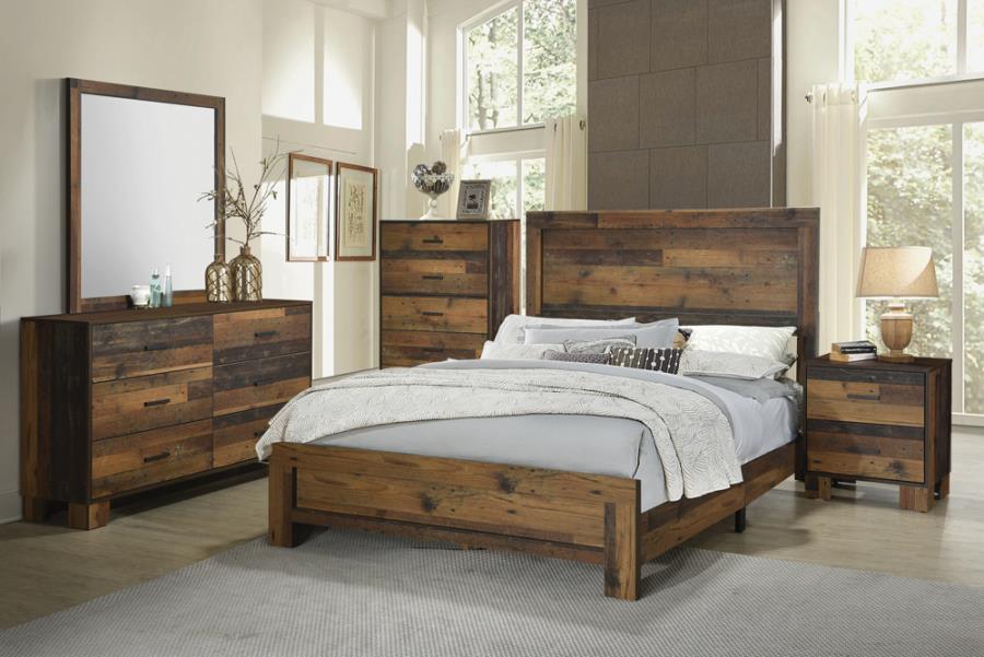 Sidney Brown Queen Bed 5 Pc Set - MyWaynesHome #