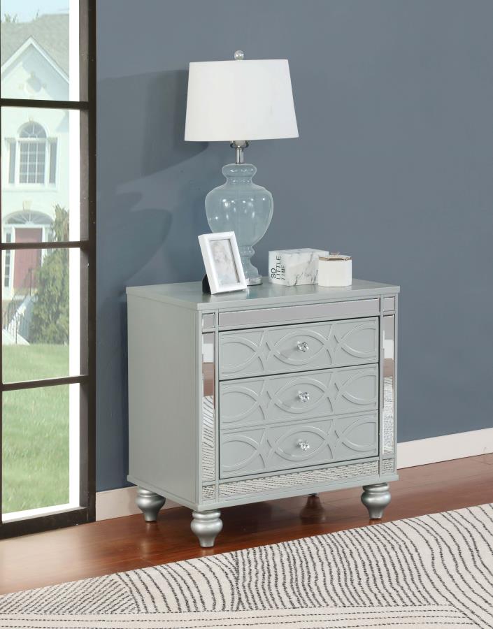Gunnison Silver Nightstand - MyWaynesHome #