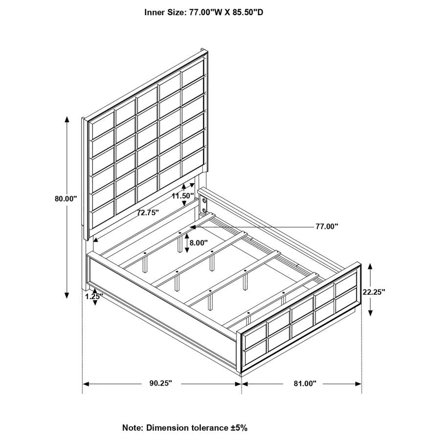 Durango Grey California King Bed - MyWaynesHome #