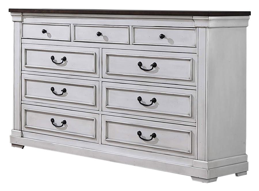 Hillcrest Ivory Queen Bed 5 Pc Set - MyWaynesHome #