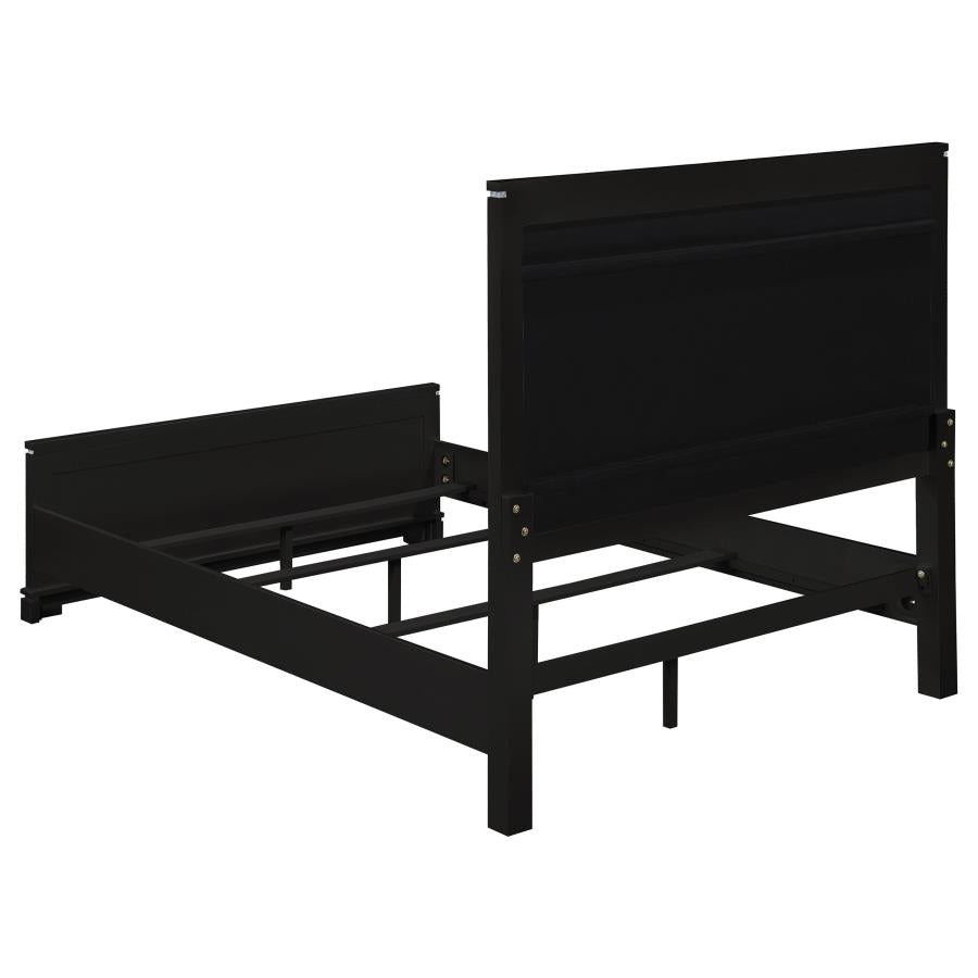 Cappola Black Queen Bed 4 Pc Set - MyWaynesHome #