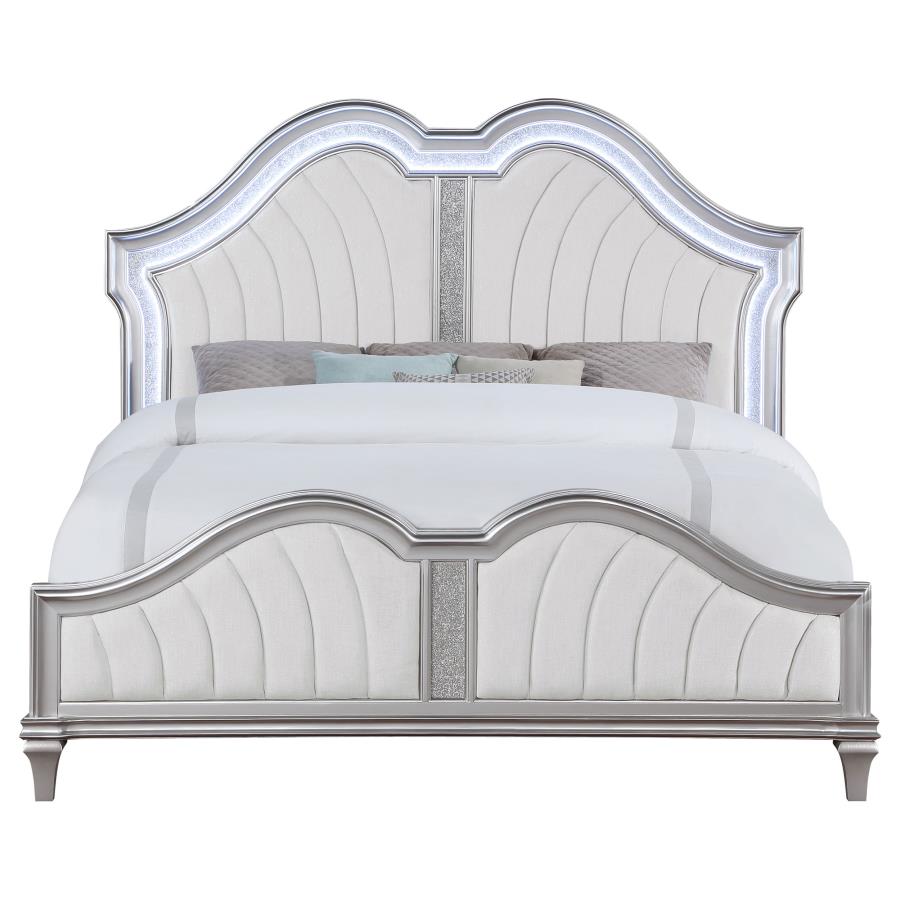 Evangeline Silver Eastern King Bed - MyWaynesHome #